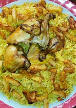 صورة لوصفة كبسة دجاج