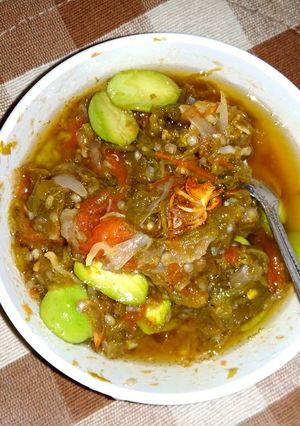 Foto resep Sambal ijo pete teri medan