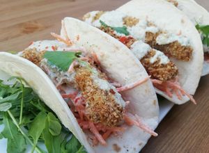 Foto principal de Tacos picantes de varitas de pescado