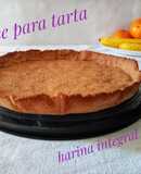 Base para tarta con harina integral y manies