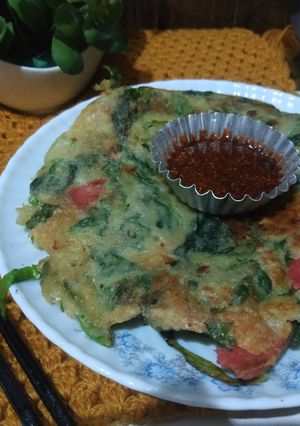 Foto resep Pajeon Pancake Bawang Daun Korea