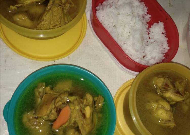 Resep Populer Sup ayam sehat kaldu kuning Enak Sederhana