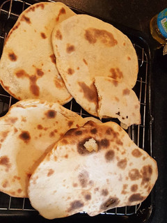 A picture of Flatbread from a breadmix.