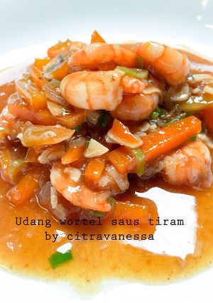Foto resep Udang wortel saus tiram versi balita