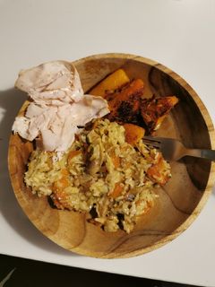 Una foto de Arroz meloso con calabaza
