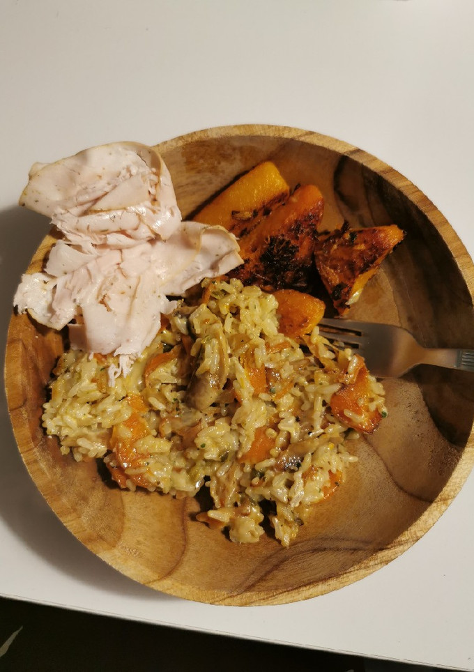 Una foto de Arroz meloso con calabaza