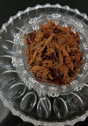 A picture of Masala karela with onion bitterguard.