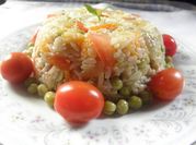 Una foto de arroz integral al vapor
