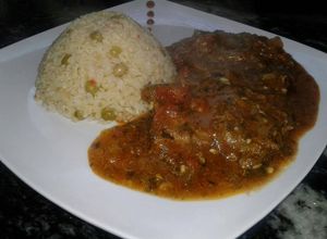 Una foto de Carne en bistec a lo Colombiano!