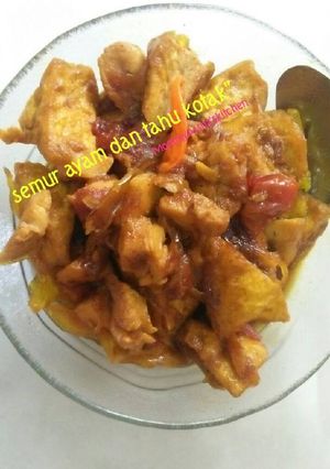 Foto resep Semur ayam dan tahu kotak"