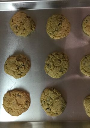 A picture of The best chocolate chip cookies ever!!!🍪.