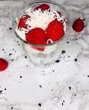 Raspberry and Oreo dessert shooter