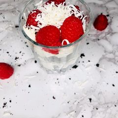 A picture of Raspberry and Oreo dessert shooter.