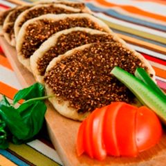 A picture of Open-faced thyme pies - manakeesh bi zaatar.