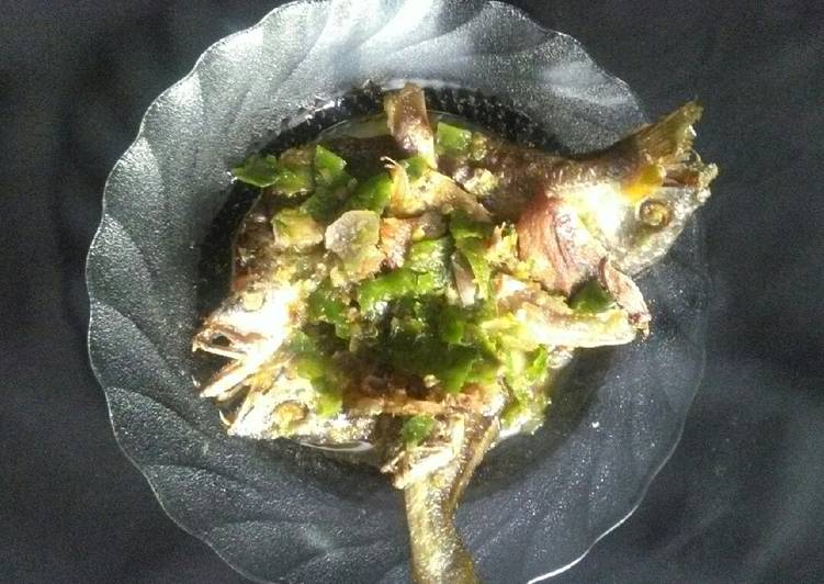 Langkah membuat Ikan asin cabe ijo sedap