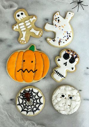 Una foto de Galletas decoradas Halloween de mantequilla