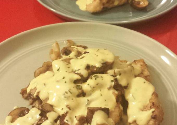 Recipe of Homemade Chicken with Mushrooms &amp; Mustard