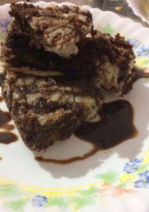 A picture of Eggless Marble Cake.