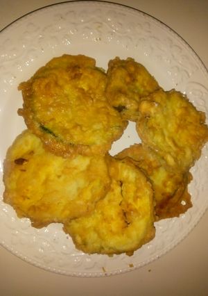 Una foto de Milanesas de zapallitos verdes