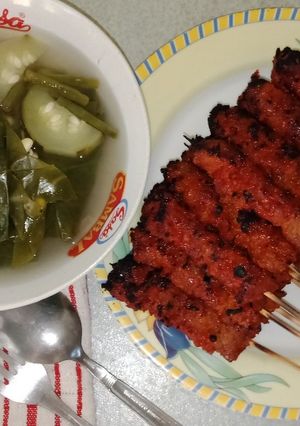 Foto resep Sate daging bumbu rujak