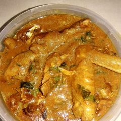 A picture of Ogbono soup with local chicken.