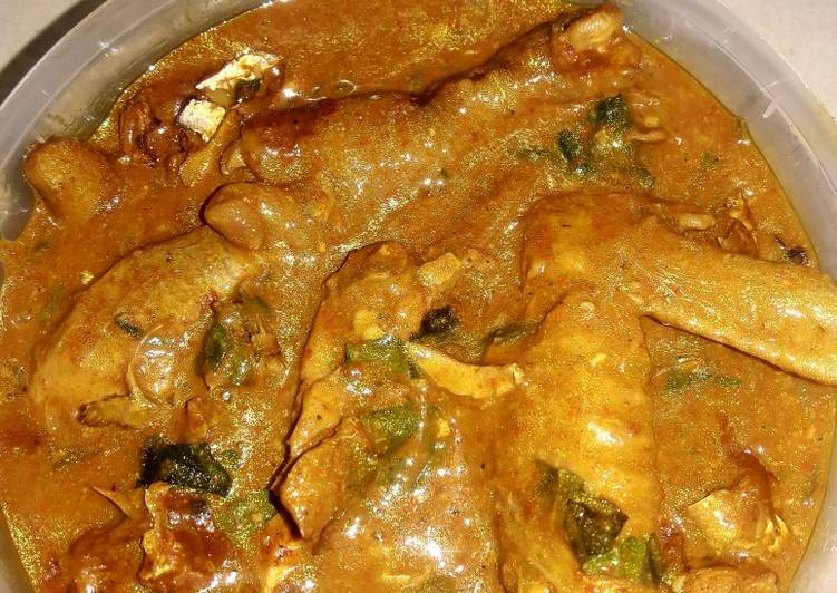 Ogbono soup with local chicken