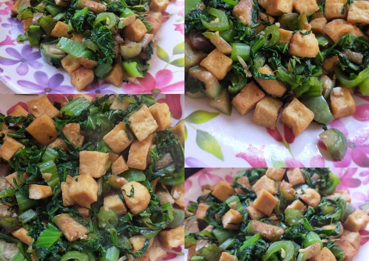 Stir fried Tofu and Spinach