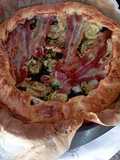 Pizza rustica zucchine,spinaci, mozzarella e bacon