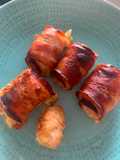 Rolinho de peru, queijo e bacon na airfryer