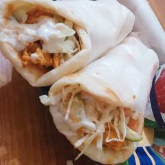A picture of Chicken shawarma.