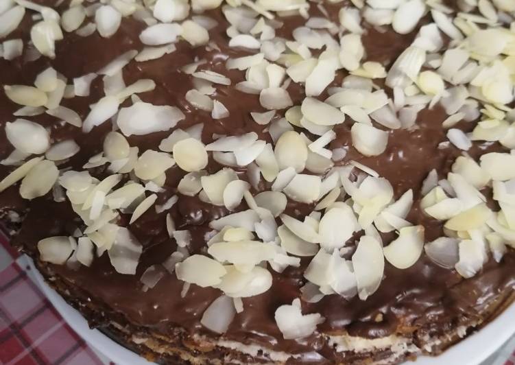 38. Tarta fría de coco y chocolate