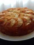 Tarta invertida de manzana