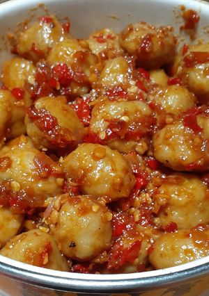 Foto resep Bakso ayam pedas