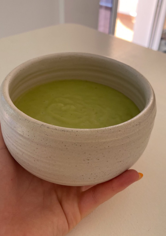 Una foto de Crema de calabacín y patata
