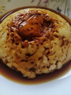 Una foto de Flan de nata al microondas