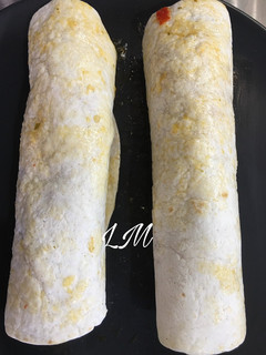 Una foto de Tortitas de maíz con verdura y pollo en salsa de piña