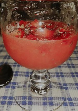 Une photo de Gaspacho fraise pastèque