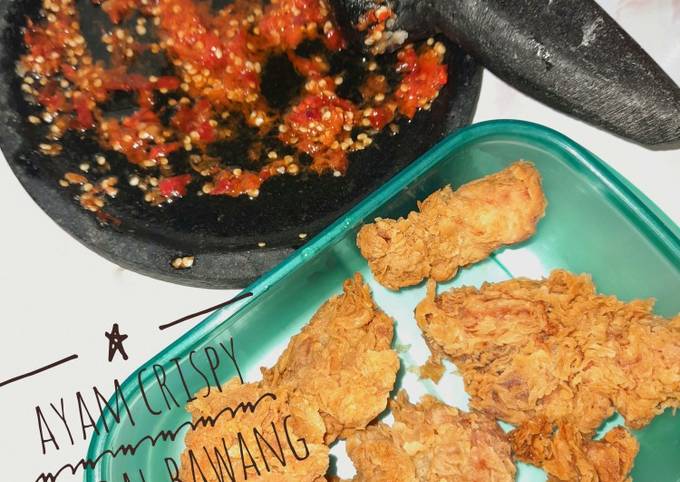 Resep Ayam Geprek Crispy Sambal Bawang Oleh Ree Rizma Cookpad