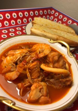 A picture of My Exotic Sea Food Stew.