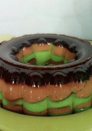 Foto resep Puding busa rainbow