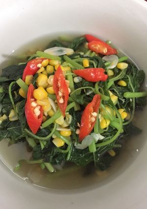 Foto resep Sayur Bayam Jagung