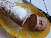 Una foto di salame di cioccolata
