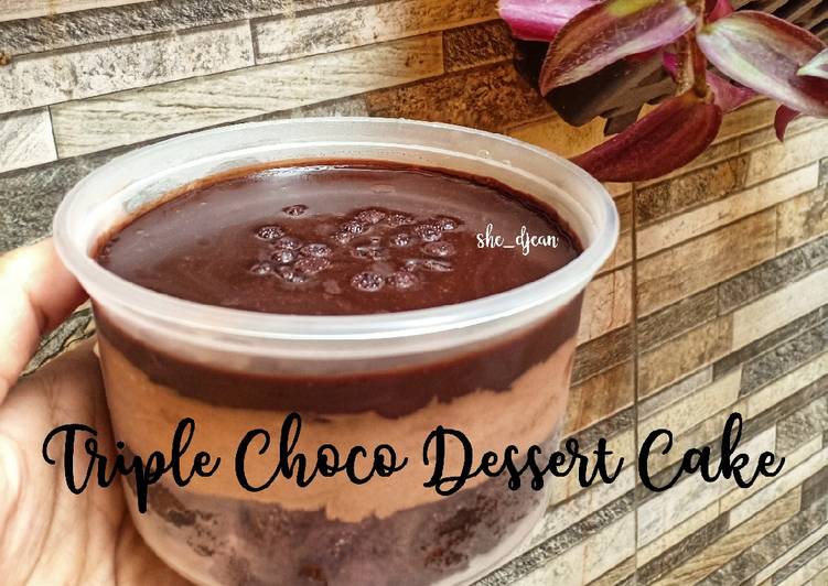 Triple Choco Dessert Cake No Oven