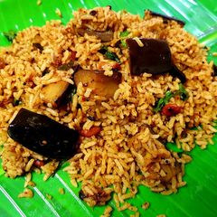 A picture of Vangibhath (Brinjal Rice).