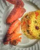 Fried rice and chicken
