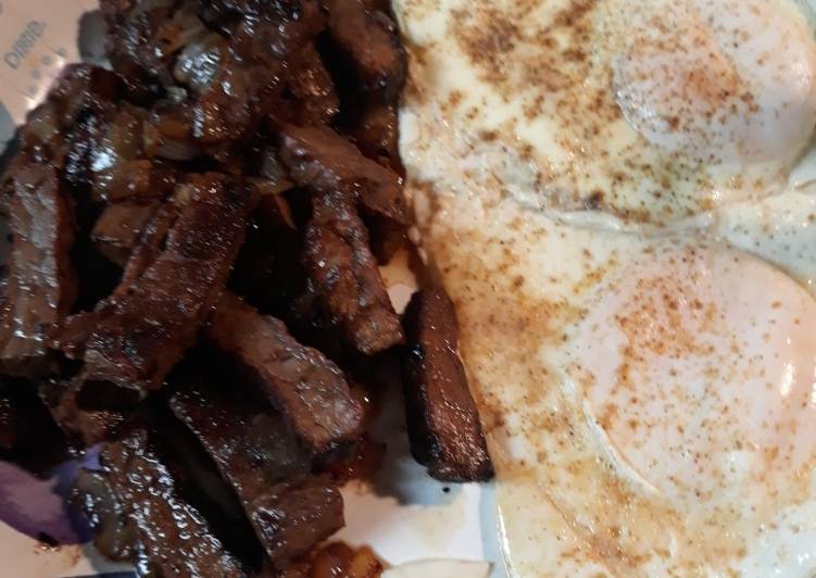 Recipe of Ultimate Steak, Onions, and Eggs