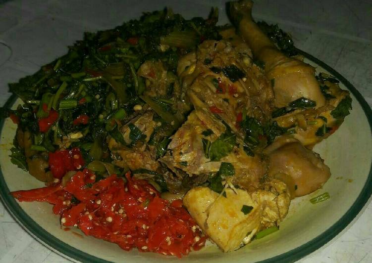 Simple Way to Prepare Speedy Vegetable Chicken sauce with ugba n pepper