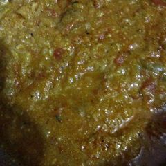 A picture of Baingan ka bharta.