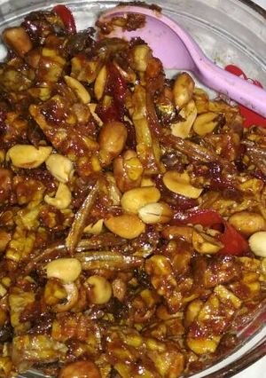 Foto resep Kering tempe kacang teri pedas manis