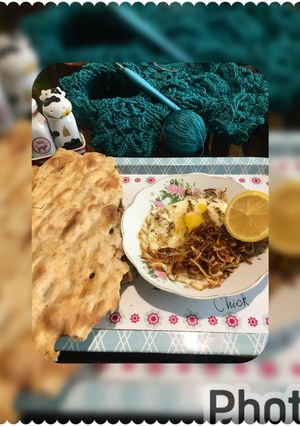 عکسی از دستور نيمروی بهشتی🍳🍳🍳🍳🌼🌼🌼🍋🍋🍋🥚🥚🧅🧅🧅